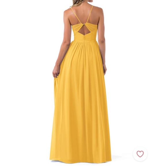 Azazie Cora Bridesmaid Dress in Marigold Garment Bag Included - Picture 7 of 10